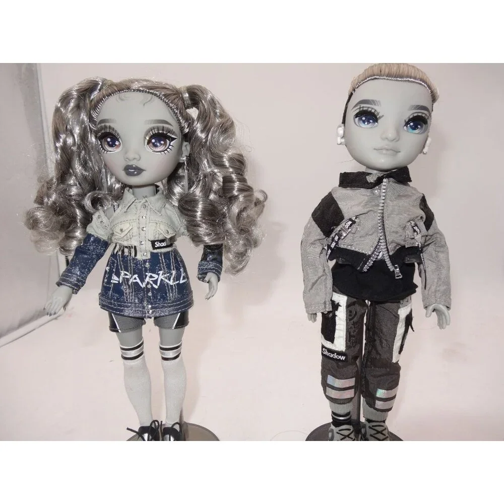 Rainbow High Doll Nicole Steel Ash Silverstone Grayscale Fashion Doll Shadow Hig
